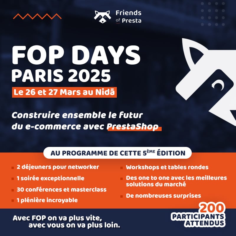 Vos places pour les FOP Days 2025