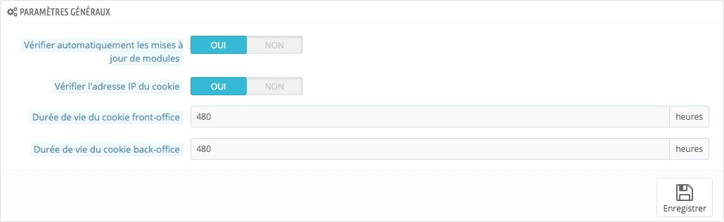 Gestion des cookies sur PrestaShop 1.6